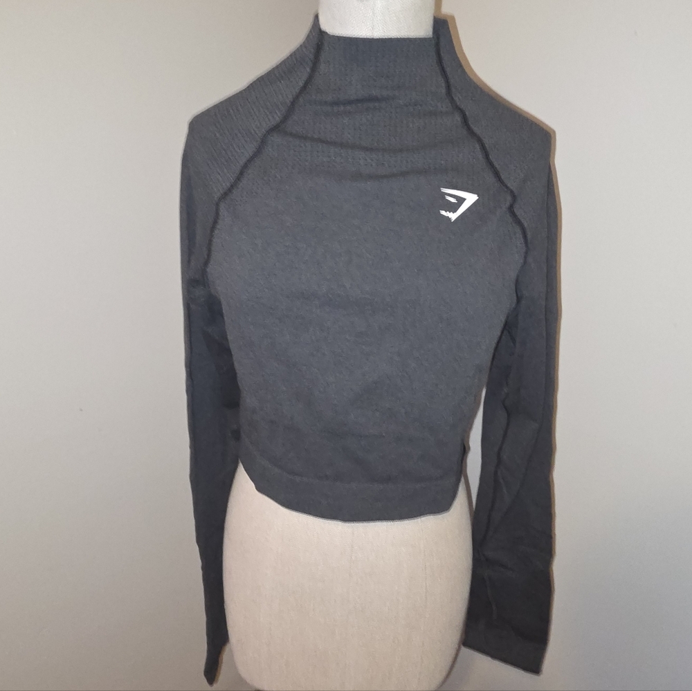 NWOT Gymshark High Neck Seamless Crop Top - Picture 5 of 8